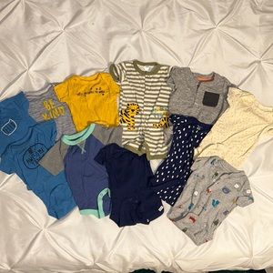 3-6 month short sleeve bodysuit onesie bundle of 11 items/ Cat & Jack, C…